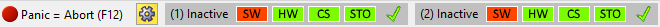 WorkBench Statusbar showing both axis are inactive